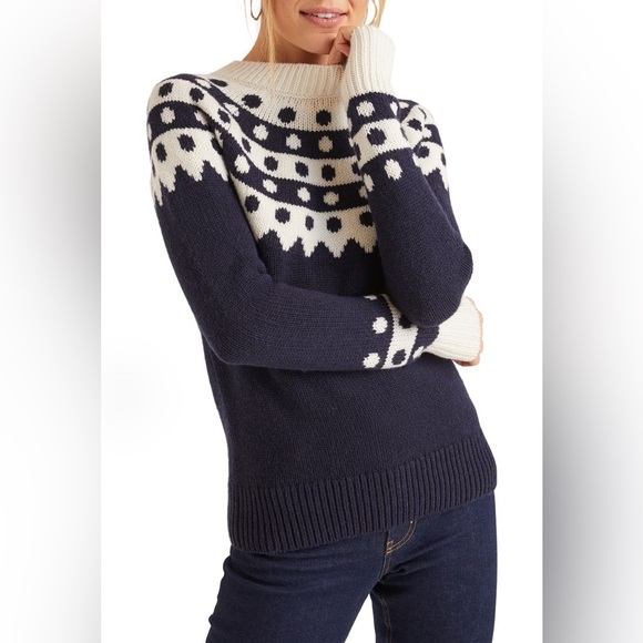 Boden Rhea Dot Fair Isle sweater alpaca wool blend - Picture 6 of 6